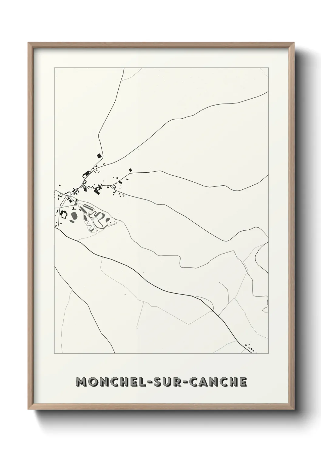 Un poster carteMonchel-sur-Canche