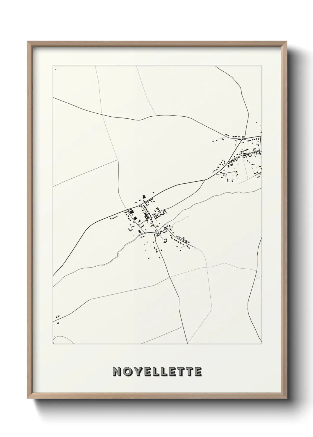 Une affiche de carte sur Noyellette
