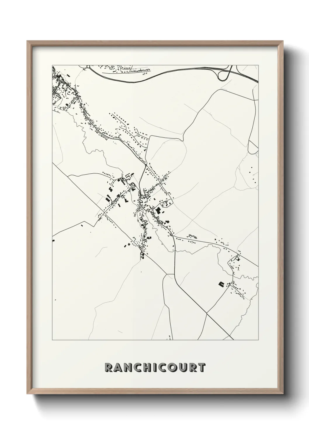 Une affiche de carte sur Ranchicourt
