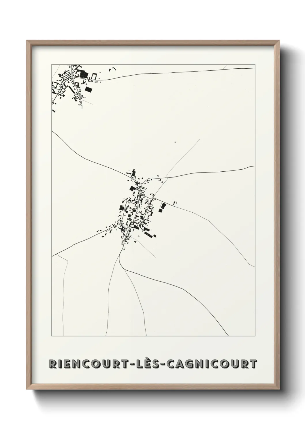 Une affiche de carte sur Riencourt-lès-Cagnicourt