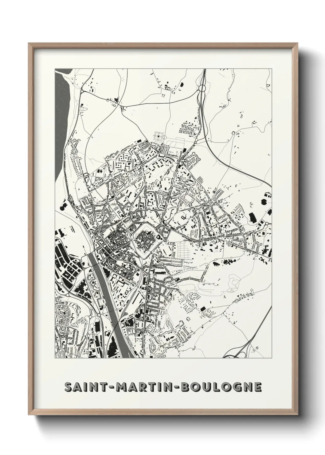 Une affiche de carte sur Saint-Martin-Boulogne
