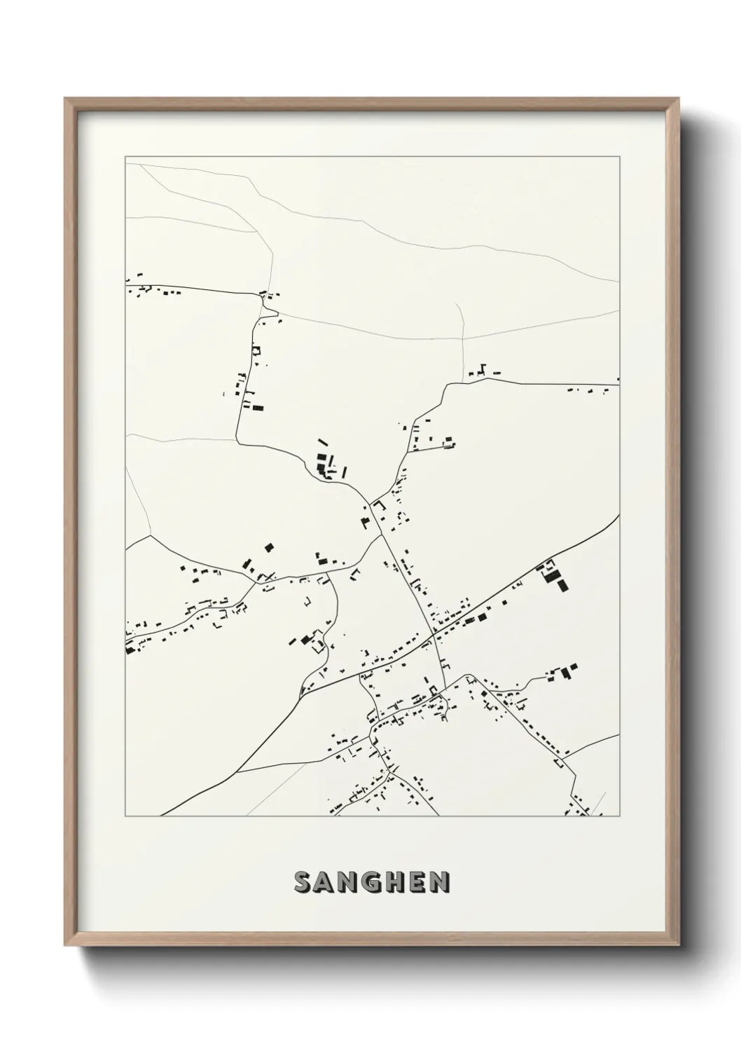 Une affiche de carte sur Sanghen