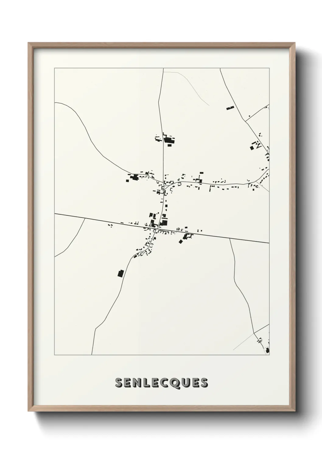 Une affiche de carte sur Senlecques