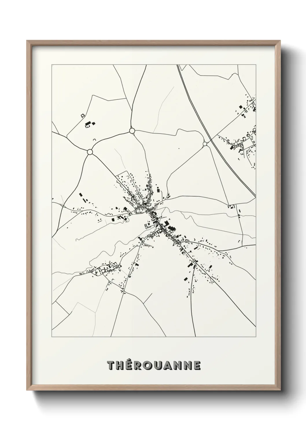 Une affiche de carte sur Thérouanne