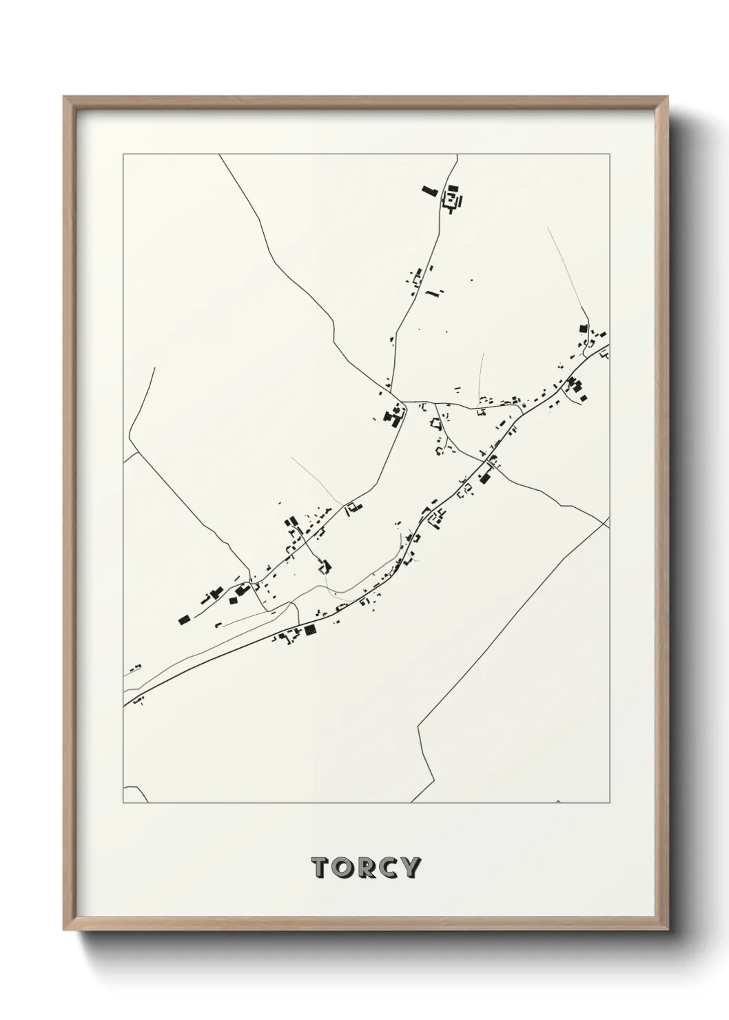 Une affiche de carte sur Torcy