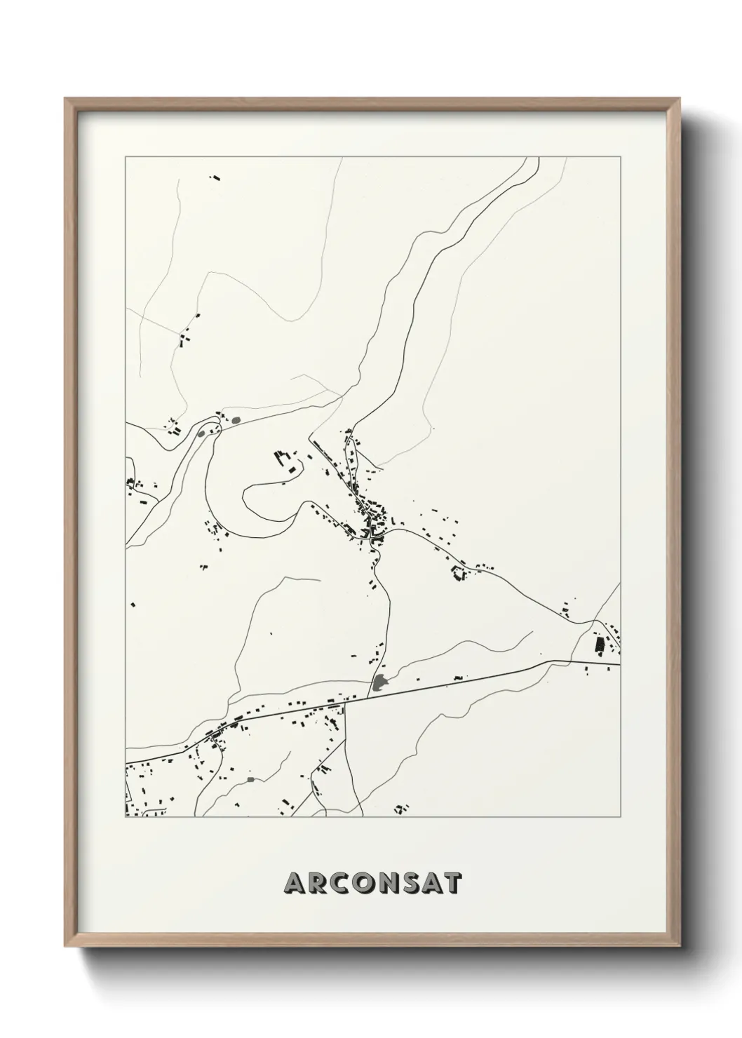 Une affiche de carte sur Arconsat