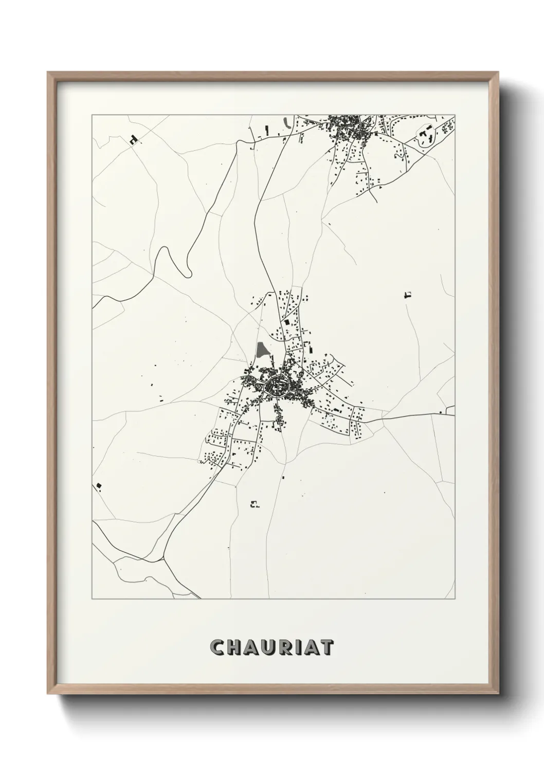 Une affiche de carte sur Chauriat