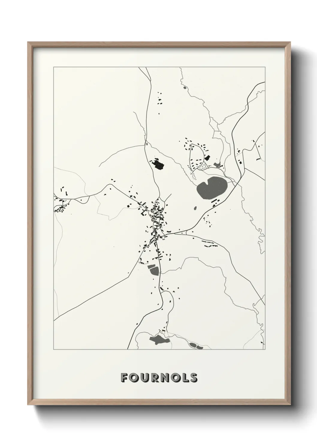 Une affiche de carte sur Fournols