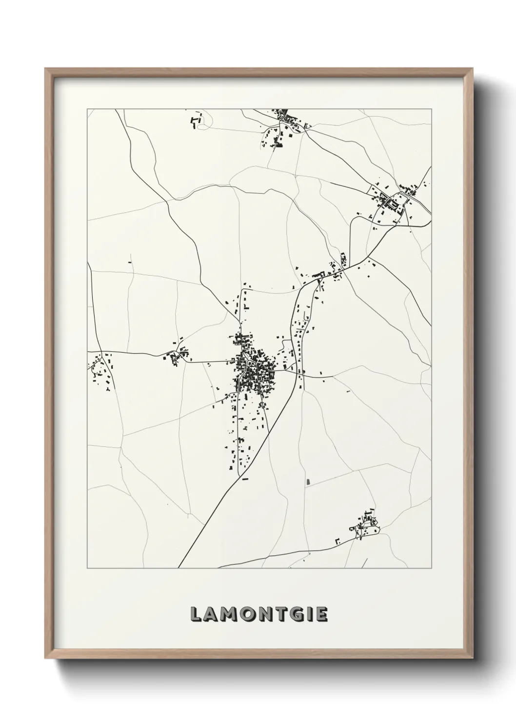 Une affiche de carte sur Lamontgie