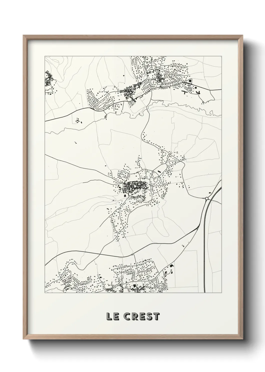 Une affiche de carte sur Le Crest