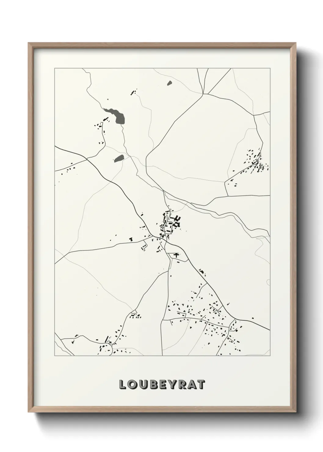 Une affiche de carte sur Loubeyrat