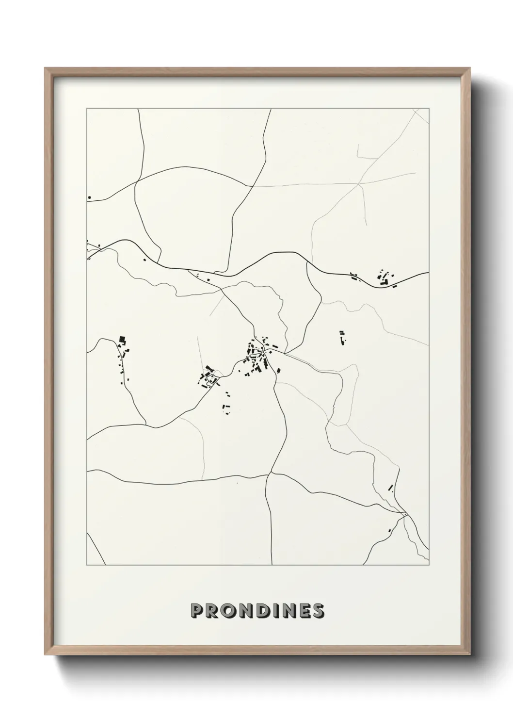 Une affiche de carte sur Prondines