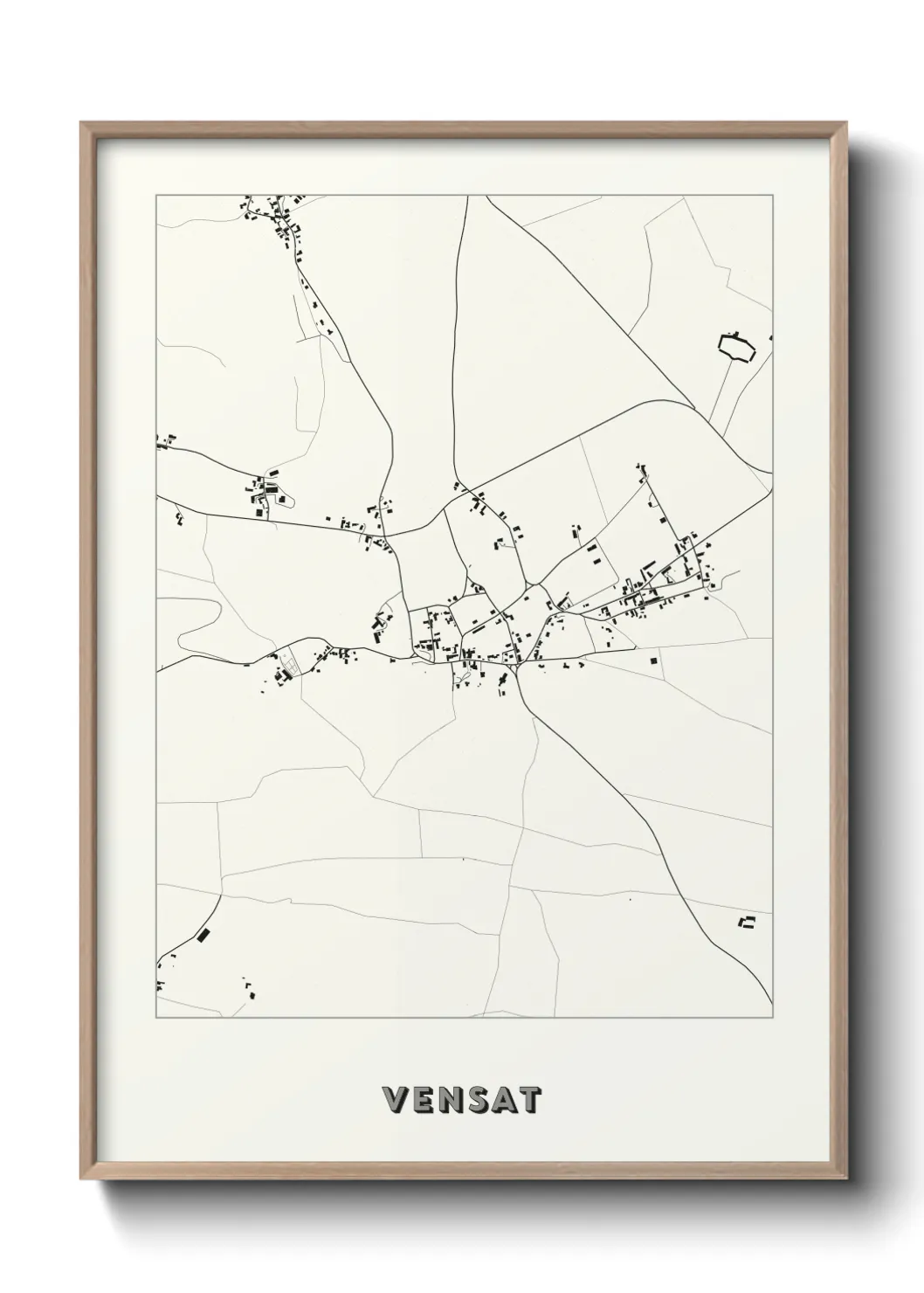 Une affiche de carte sur Vensat