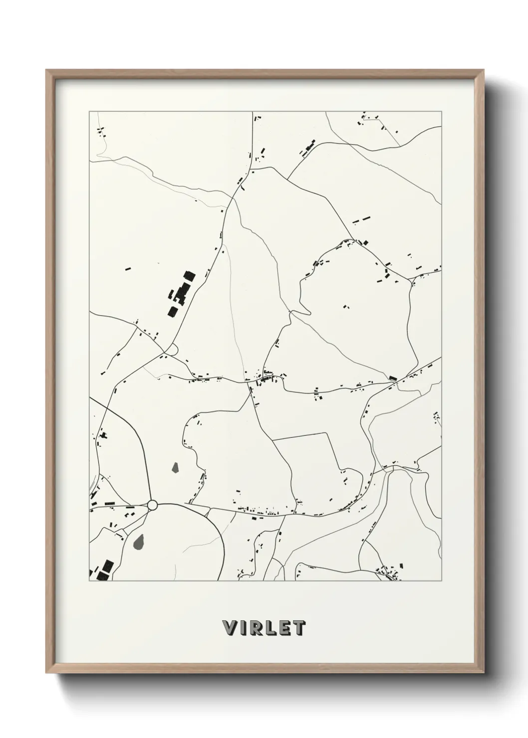 Une affiche de carte sur Virlet