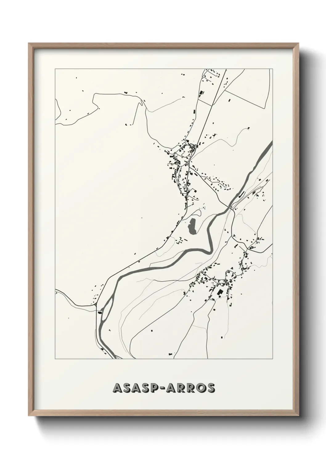 Une affiche de carte sur Asasp-Arros