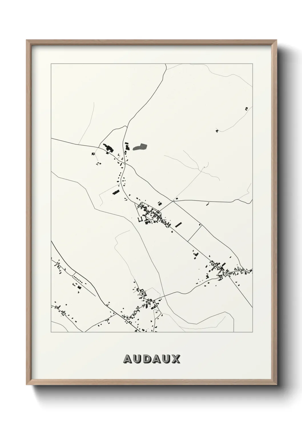 Une affiche de carte sur Audaux