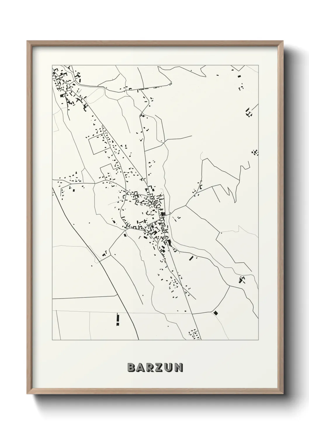 Une affiche de carte sur Barzun