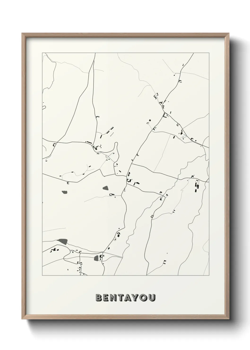 Une affiche de carte sur Bentayou