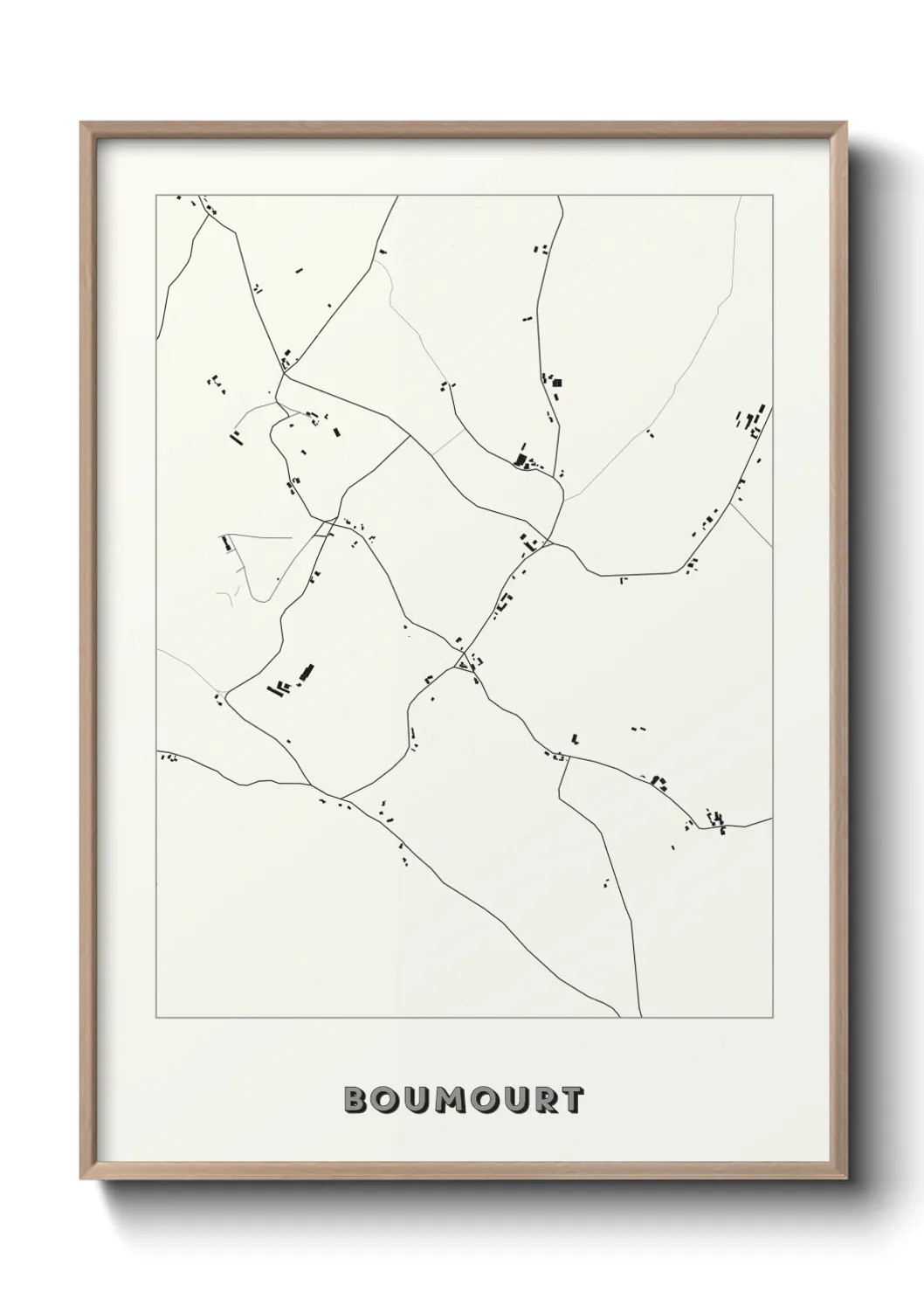 Une affiche de carte sur Boumourt