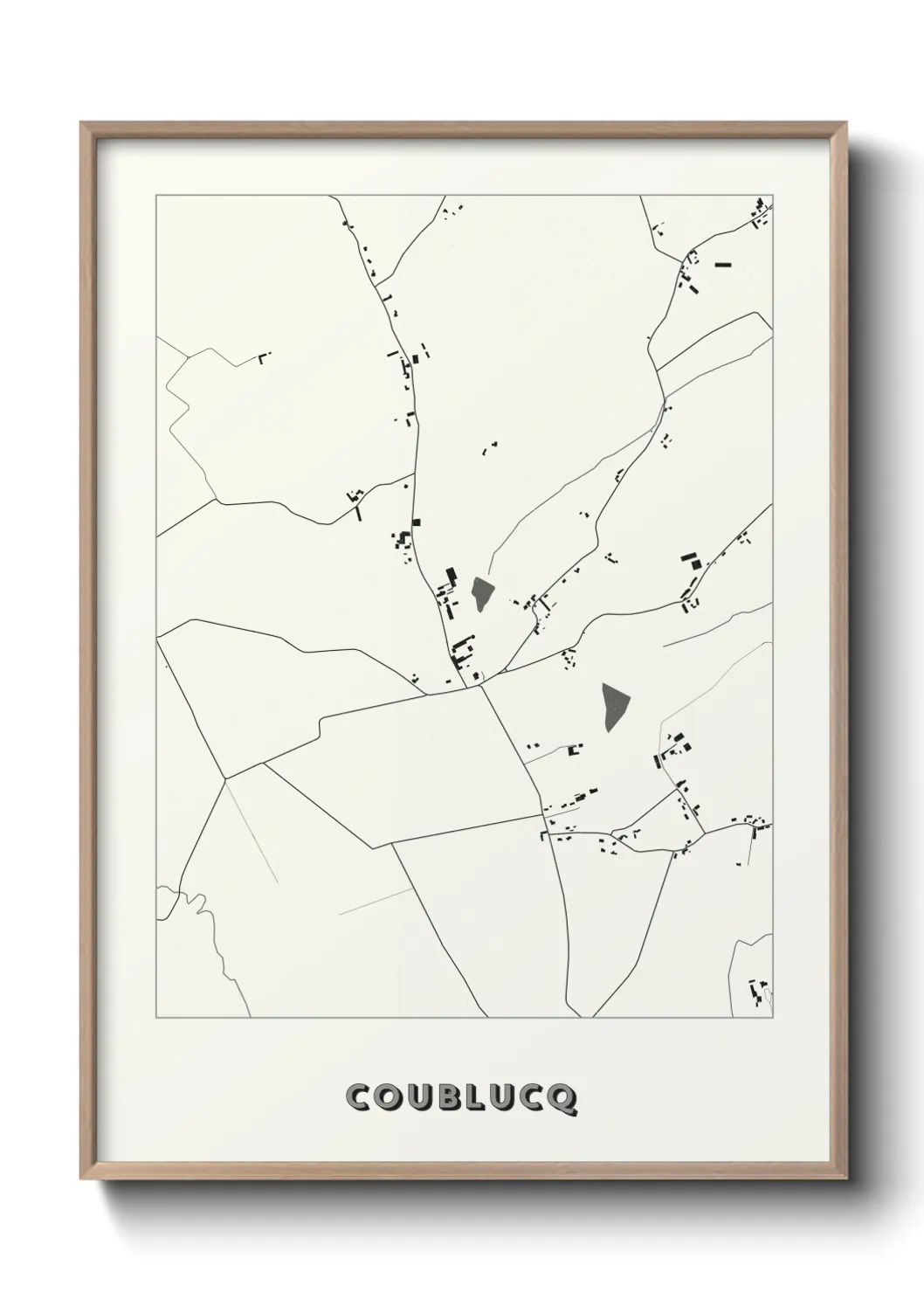 Une affiche de carte sur Coublucq