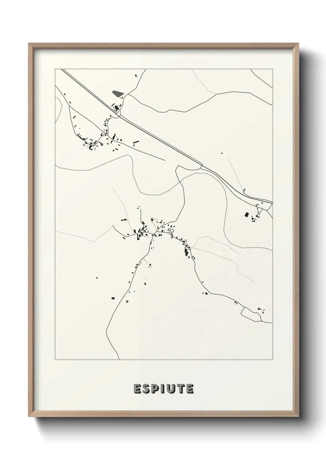 Une affiche de carte sur Espiute
