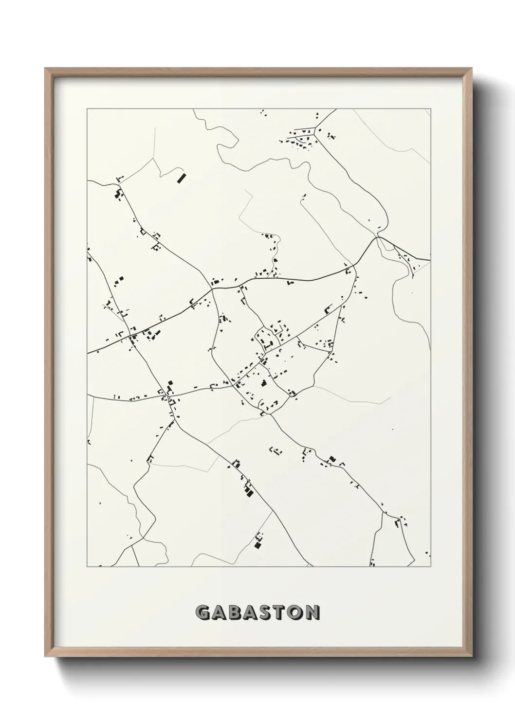 Une affiche de carte sur Gabaston