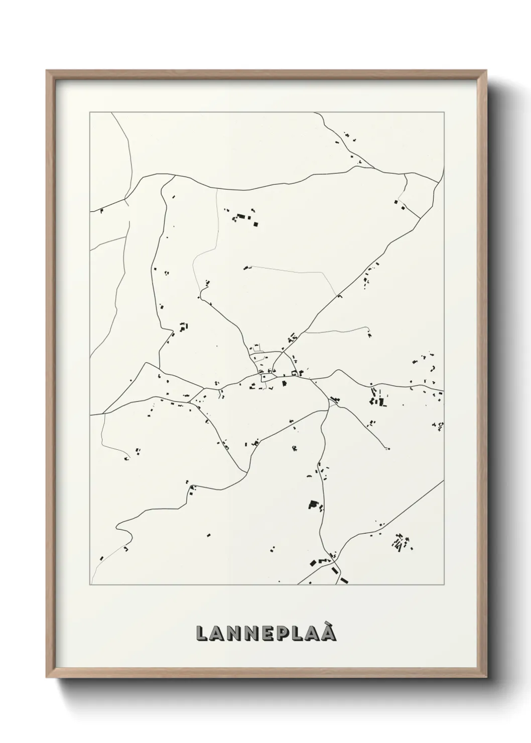 Une affiche de carte sur Lanneplaà