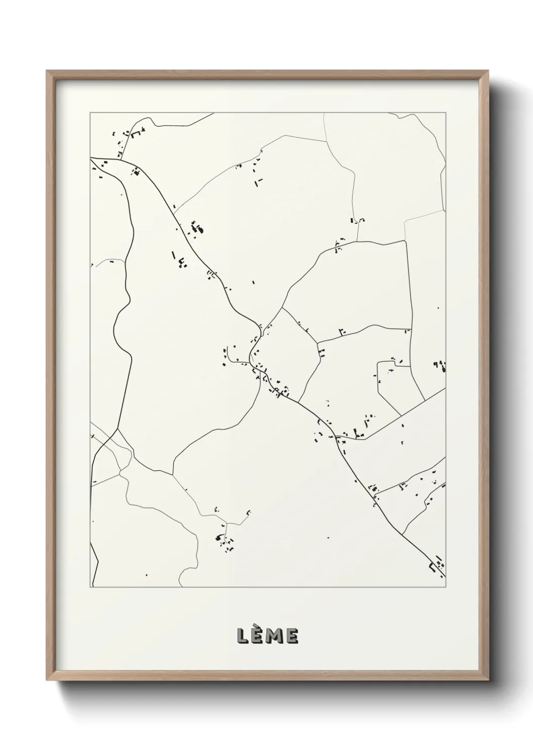 Une affiche de carte sur Lème