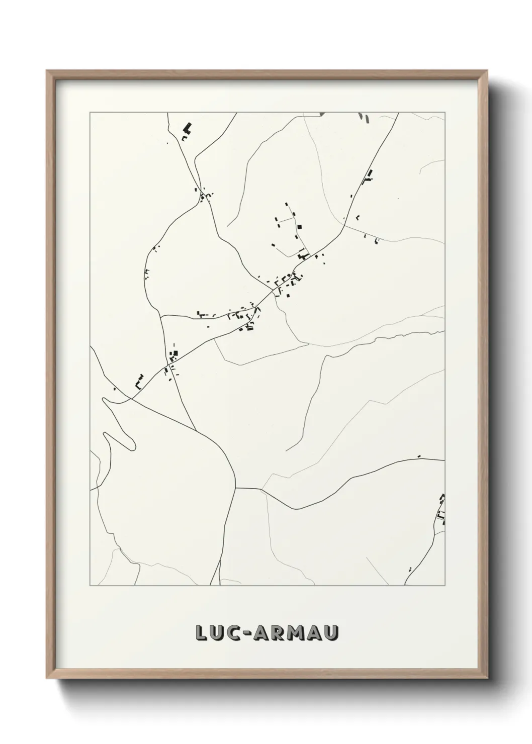 Une affiche de carte sur Luc-Armau