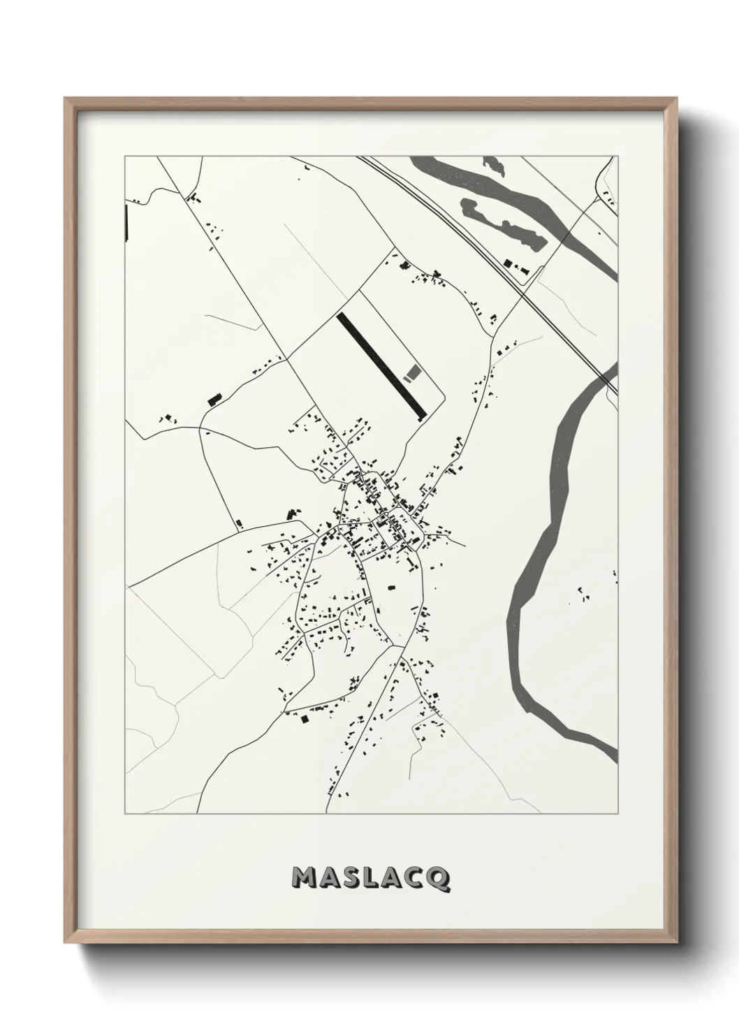 Une affiche de carte sur Maslacq