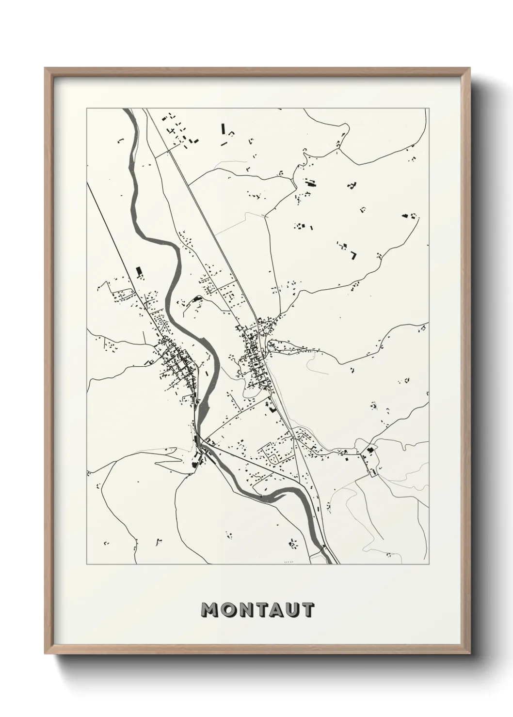 Une affiche de carte sur Montaut