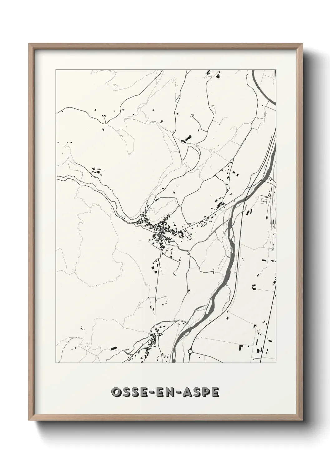 Une affiche de carte sur Osse-en-Aspe