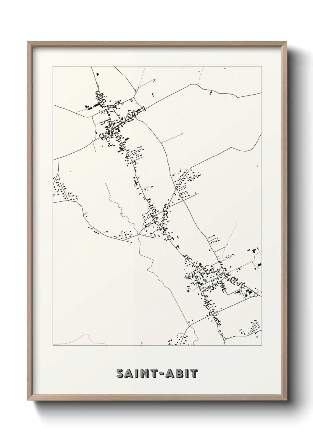 Une affiche de carte sur Saint-Abit