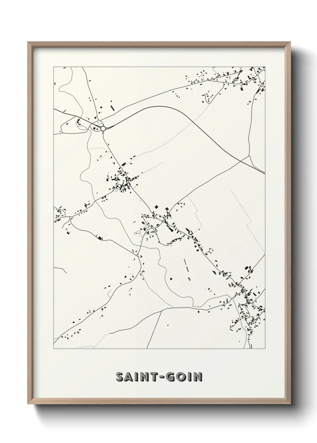Une affiche de carte sur Saint-Goin