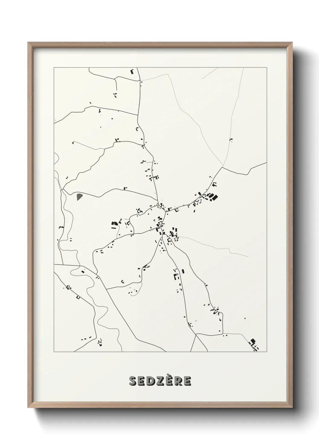 Une affiche de carte sur Sedzère
