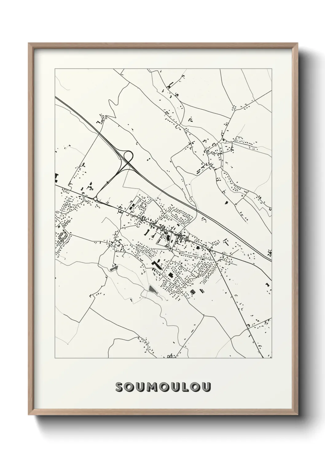 Une affiche de carte sur Soumoulou