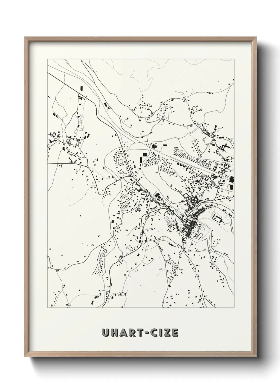 Une affiche de carte sur Uhart-Cize