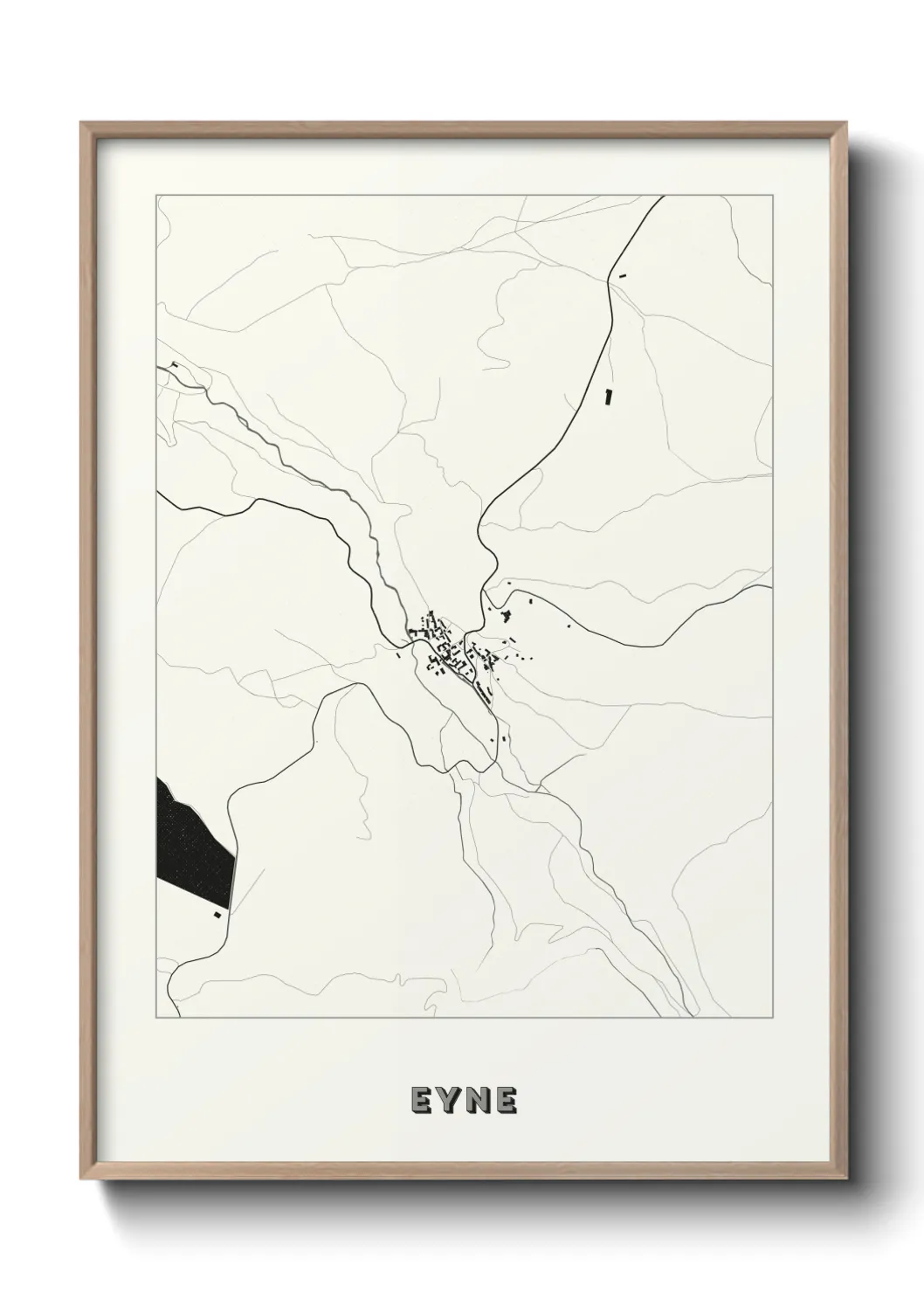 Une affiche de carte sur Eyne