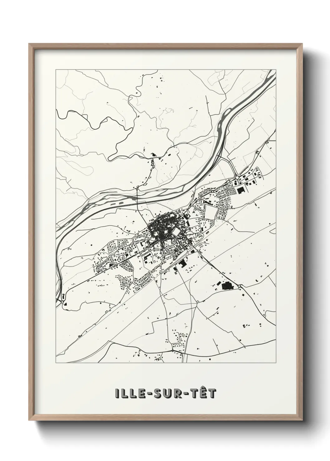 Un poster carteIlle-sur-Têt