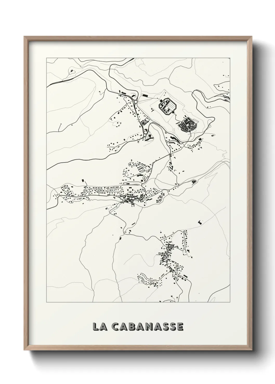 Une affiche de carte sur La Cabanasse