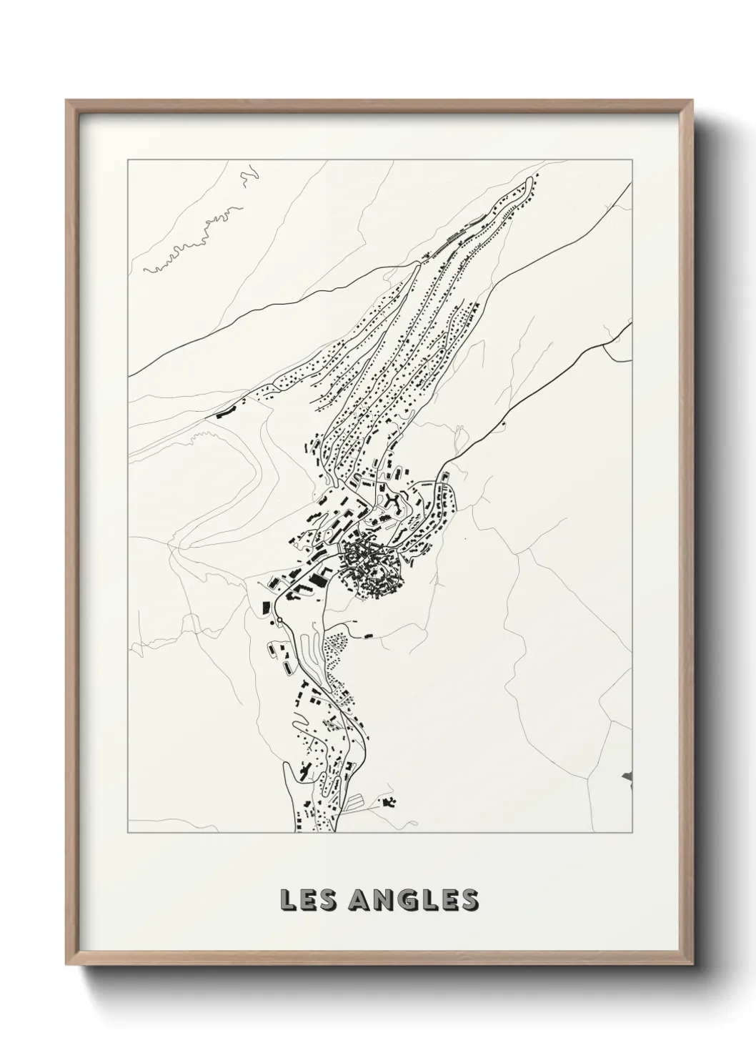 Une affiche de carte sur Les Angles