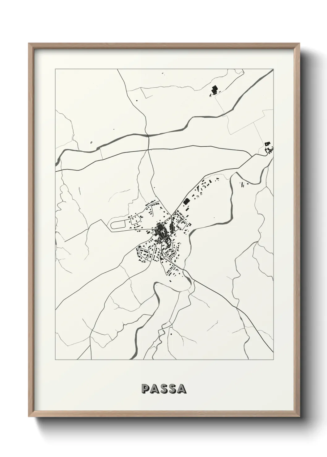 Une affiche de carte sur Passa