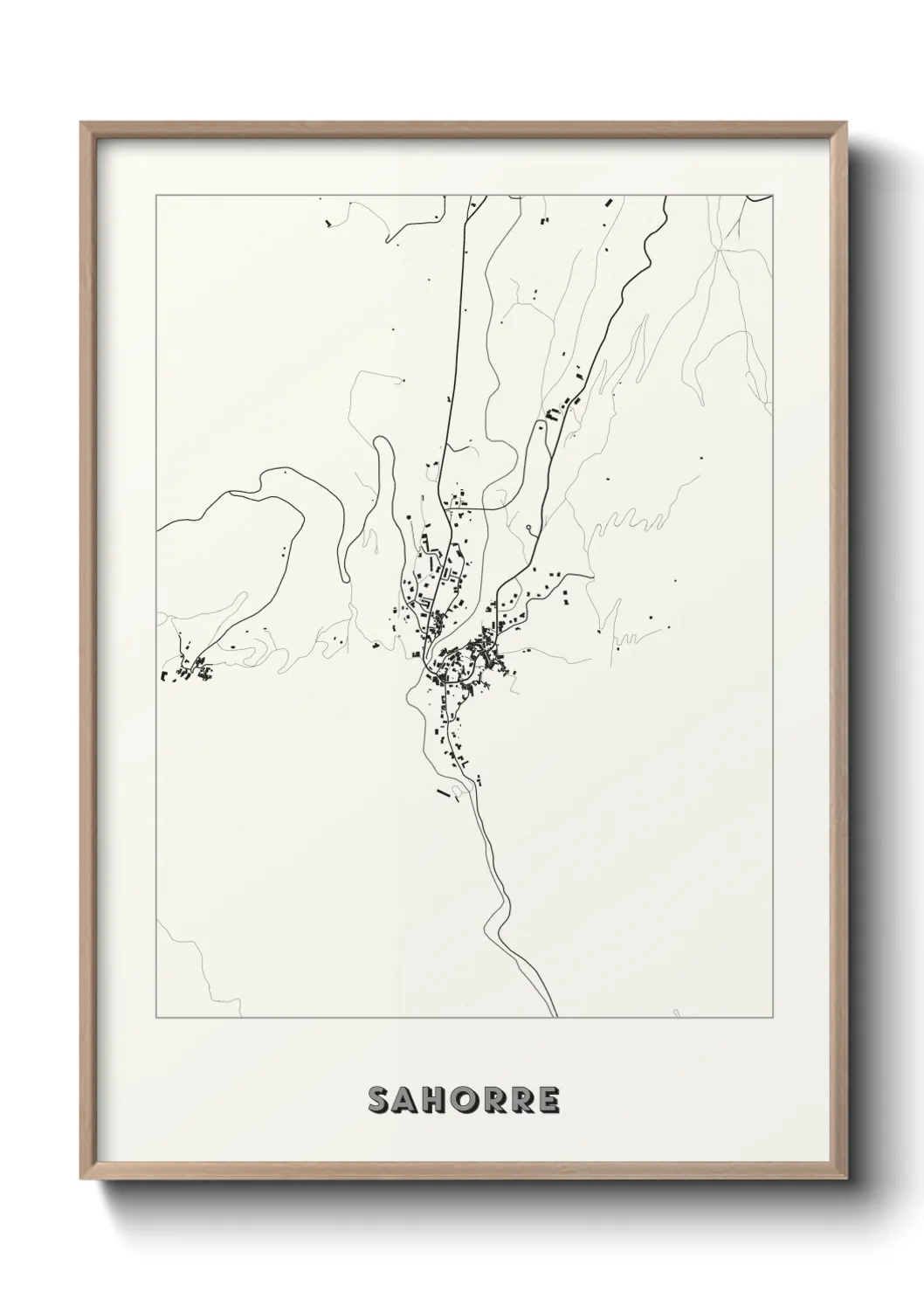 Une affiche de carte sur Sahorre