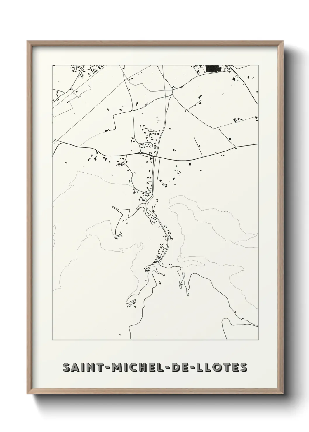 Une affiche de carte sur Saint-Michel-de-Llotes