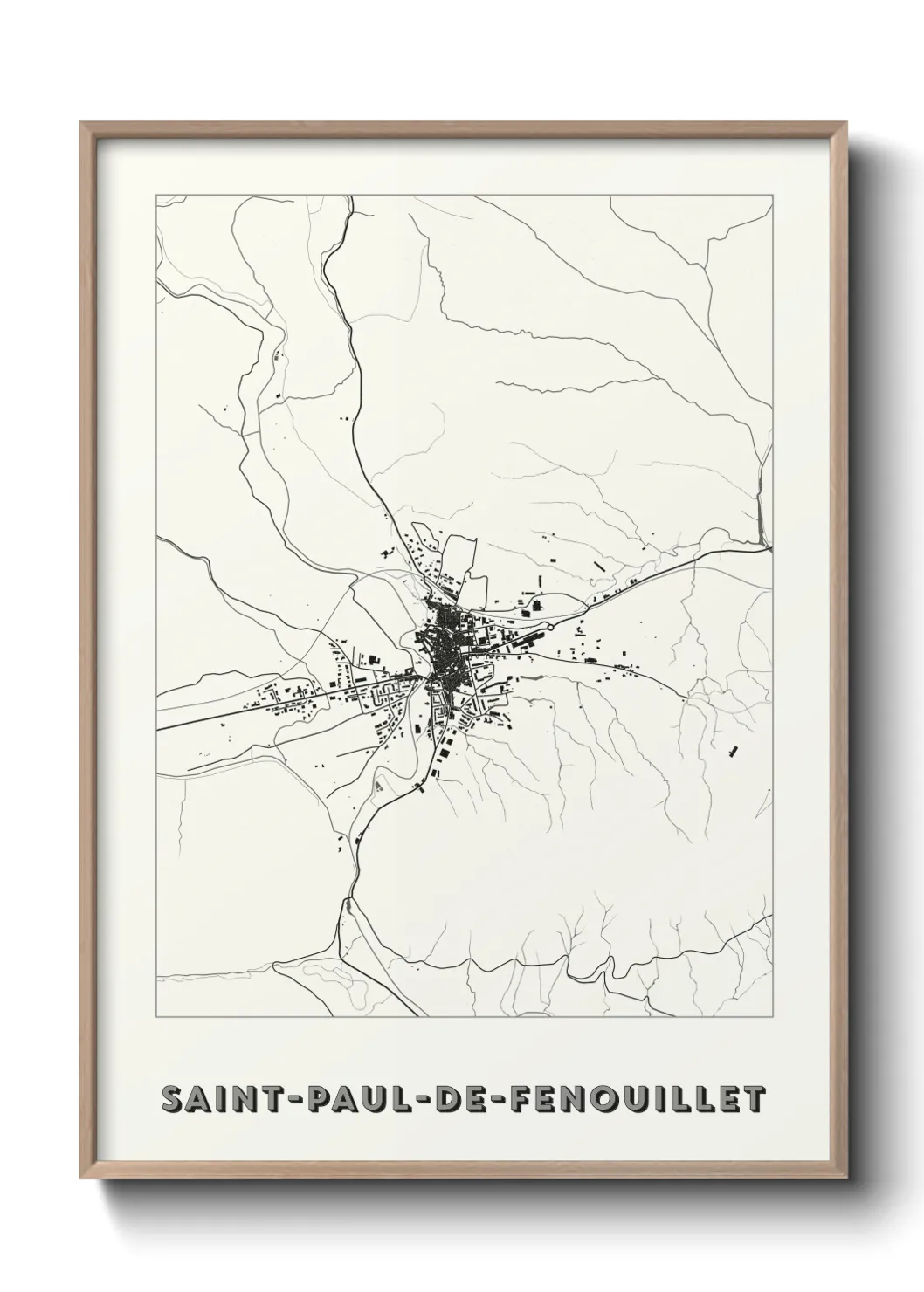 Un poster carteSaint-Paul-de-Fenouillet