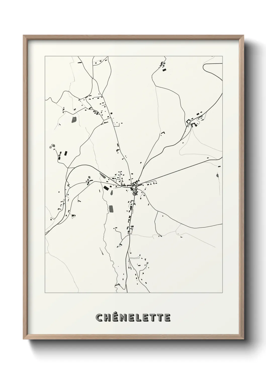 Une affiche de carte sur Chénelette