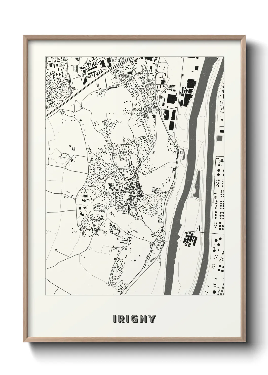 Une affiche de carte sur Irigny
