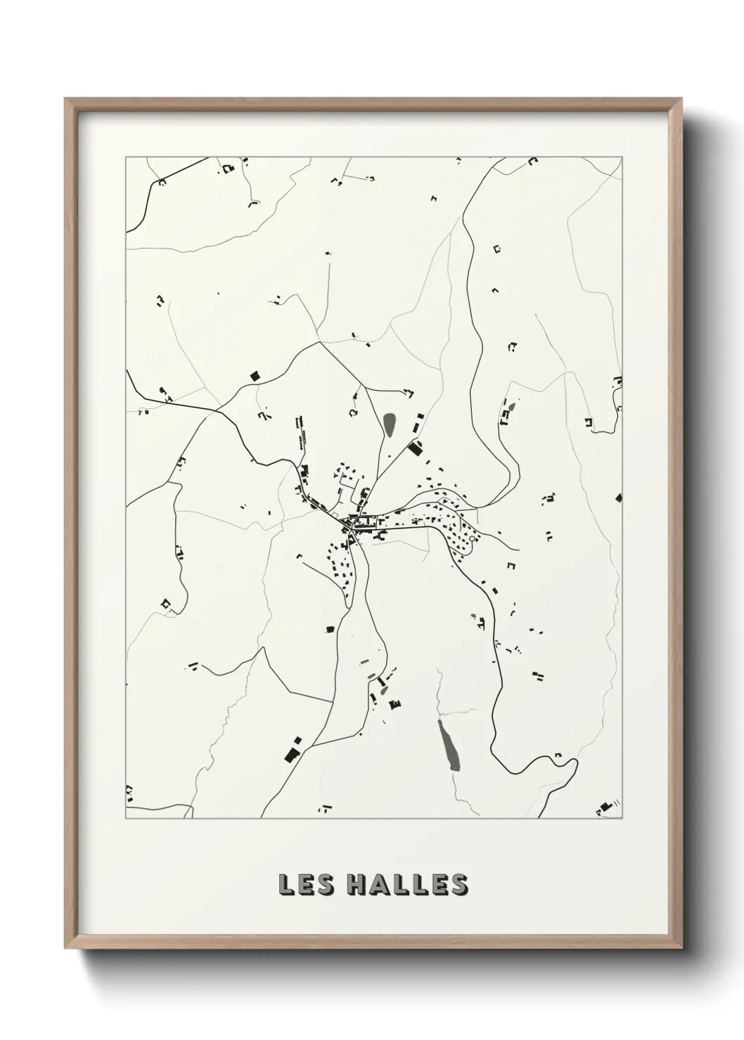 Une affiche de carte sur Les Halles