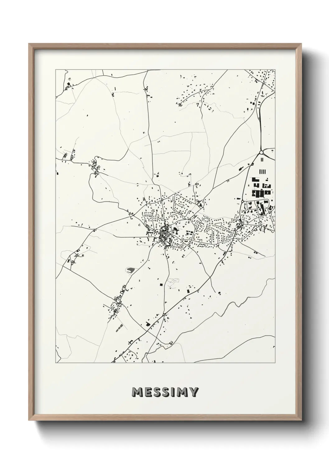 Une affiche de carte sur Messimy
