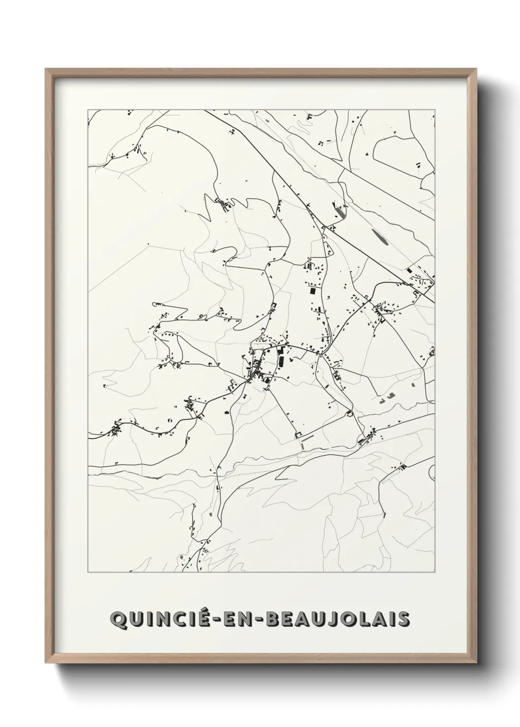 Un poster carteQuincié-en-Beaujolais